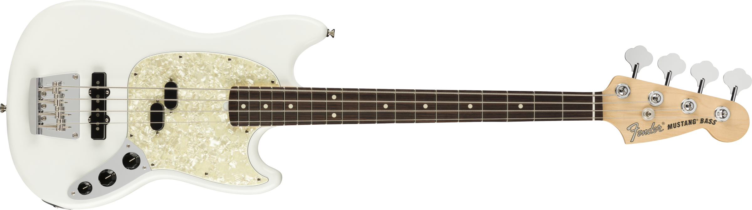 Fender American Performer Mustang Bass, Rosewood Fingerboard, Arctic White