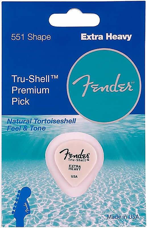 Fender Tru-Shell™ Casein 551 Shape Pick, Extra Heavy, Single