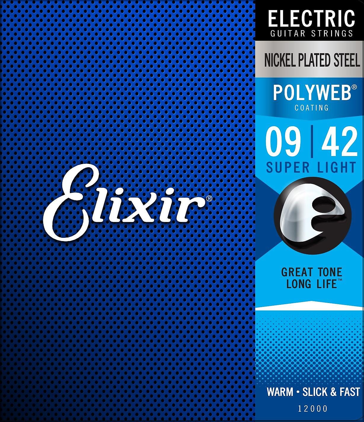 Elixir Electric Nickel Plated Steel with POLYWEB® Coating, Super Light .009-.042