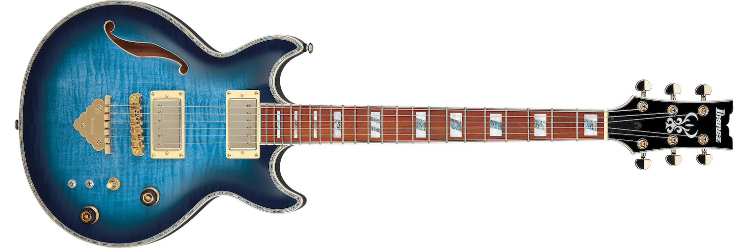 Ibanez AR520HFM Hollowbody Guitar - Light Blue Burst