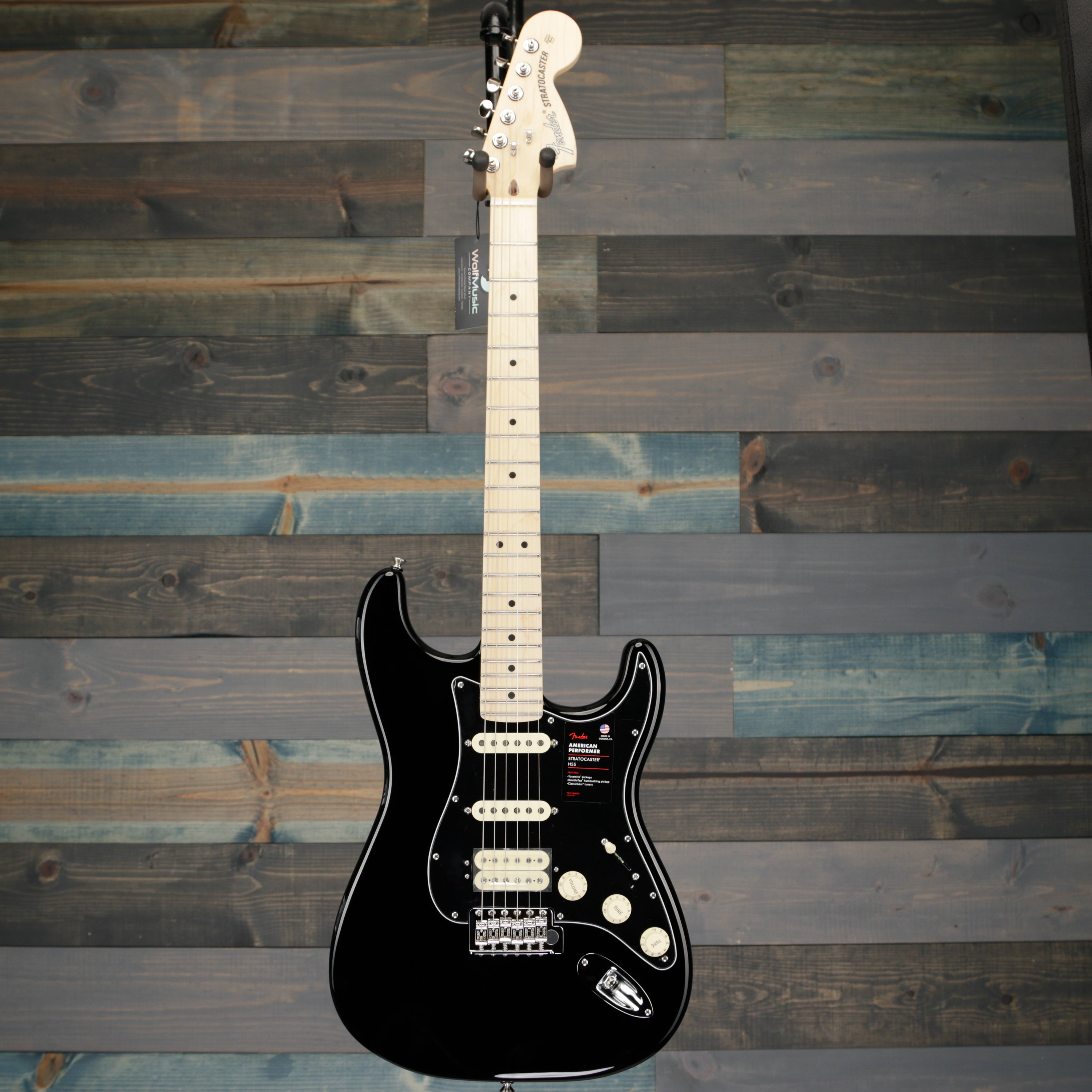 Fender American Performer Stratocaster HSS Maple Neck Black w/Bag