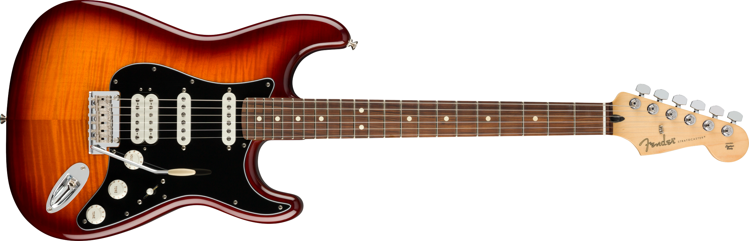 Fender Player Stratocaster® HSS Plus Top, Pau Ferro Fingerboard, Tobacco Sunburst