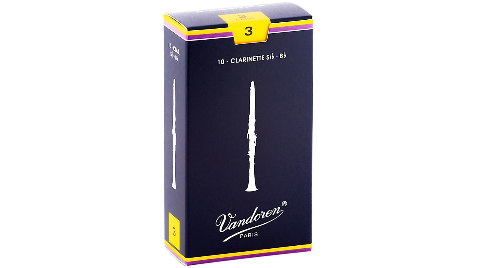 Vandoren Bb Clarinet Traditional Reeds Strength #3; Box of 10