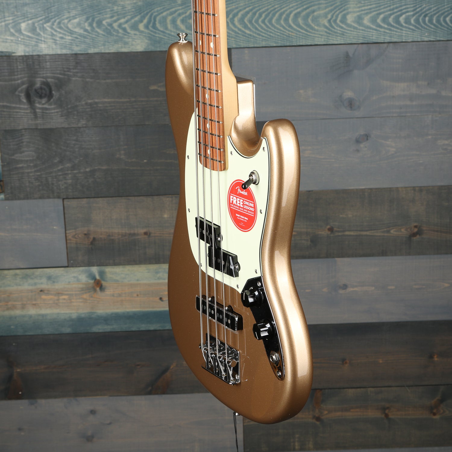 Fender Player Mustang® Bass PJ, Pau Ferro Fingerboard, Firemist Gold