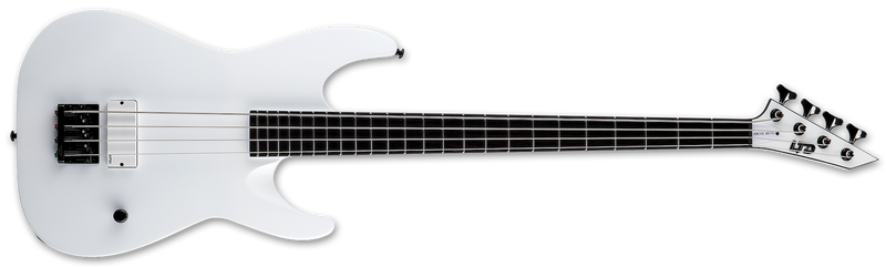 ESP TD M-4 Arctic Metal Bass Guitar - Snow White Satin
