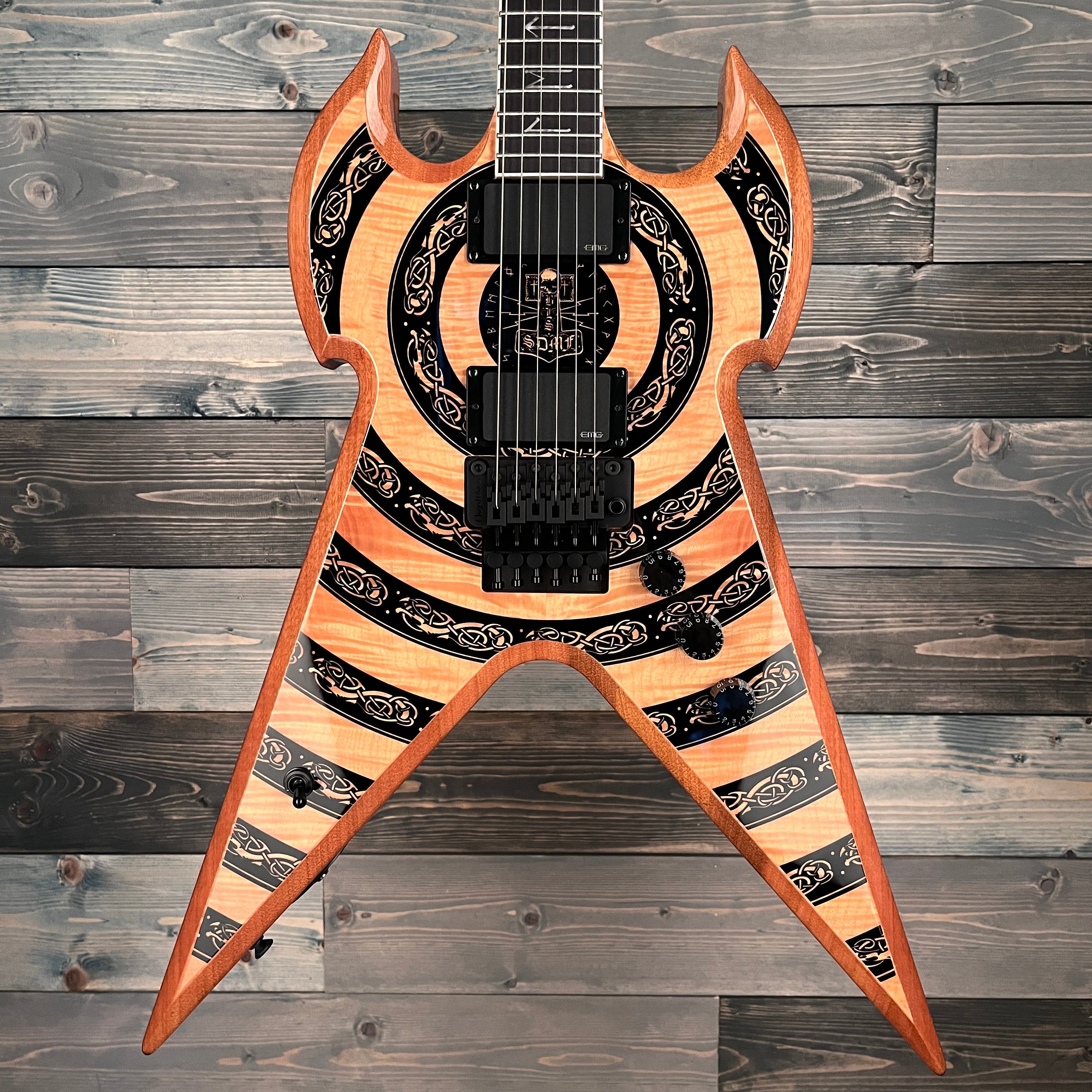 Wylde Audio Warhammer FR Norse Dragon Bullseye Raw Guitar