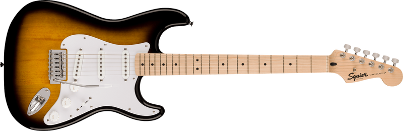 Fender Squier Sonic Stratocaster, Maple Fingerboard, White Pickguard, 2-Color Sunburst