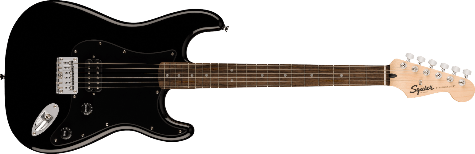 Fender Squier Sonic Stratocaster HT H, Laurel Fingerboard, Black Pickguard, Black