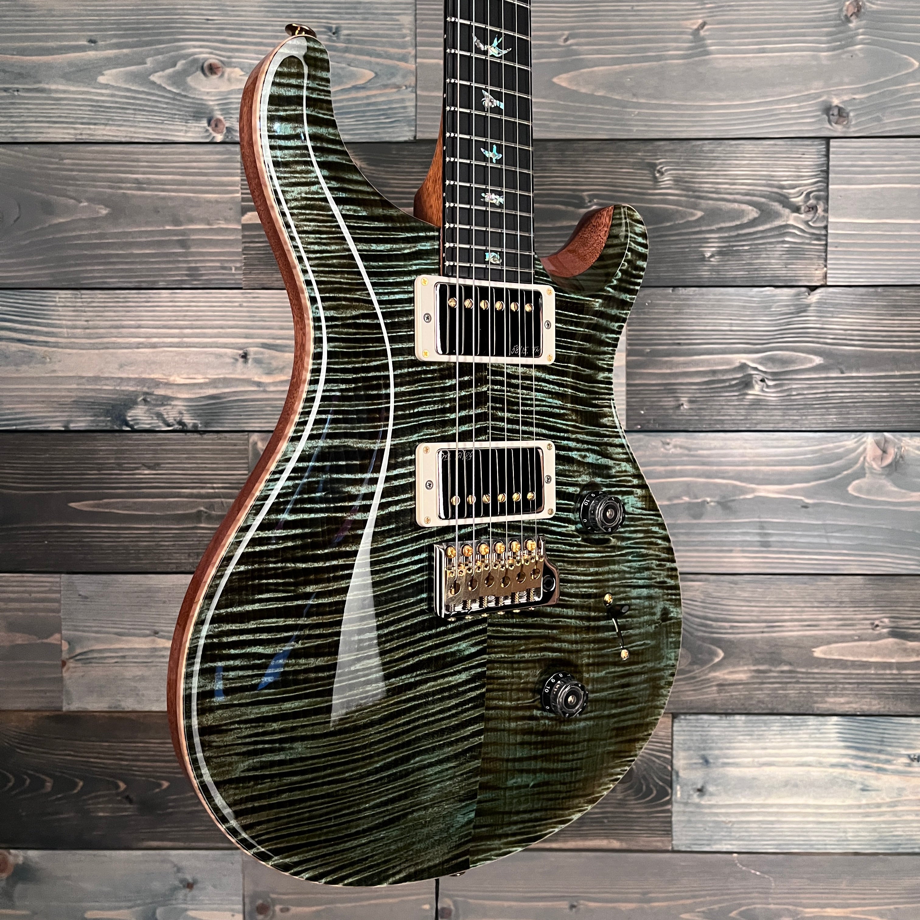 PRS Custom 24 Flame Maple 10-Top  Electric - Blacklight Abalone