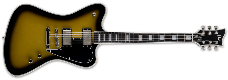 ESP LTD SPARROWHAWK Electric Guitarw/Case - Vintage Silver Sunburst