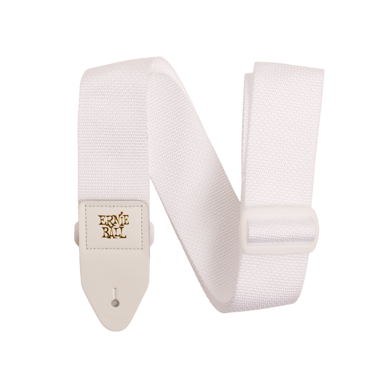 Ernie Ball P05350 Polypro Guitar Strap/Bass Strap - White w/White
