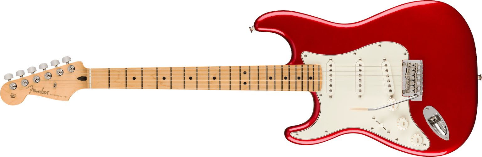 Fender Player Stratocaster Lefty, Maple Fingerboard, Candy Apple Red