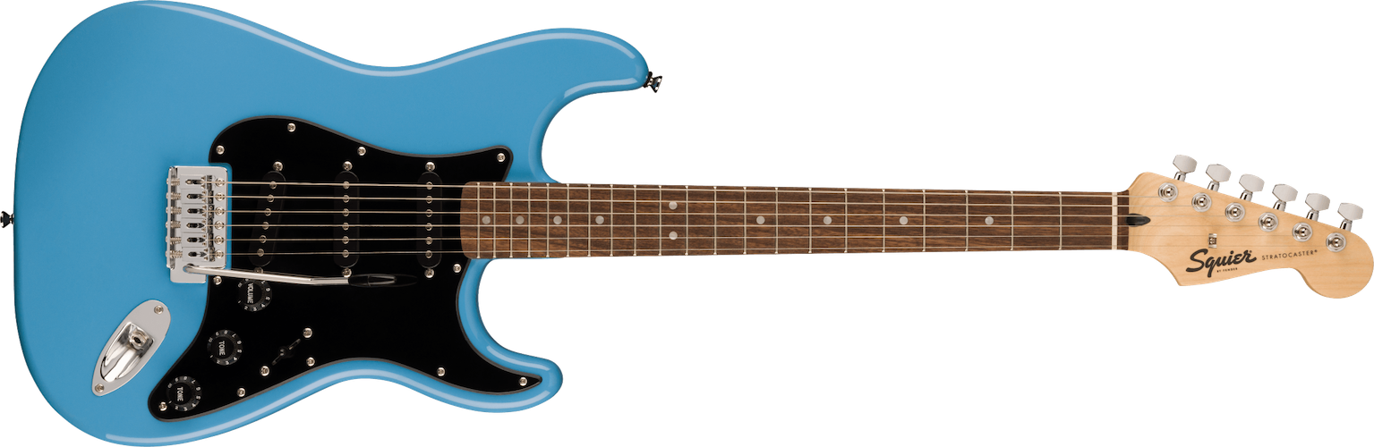Fender Squier Sonic Stratocaster, Black Pickguard, California Blue