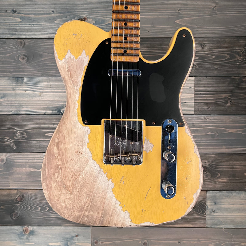 Fender Custom Shop Limited 51 Pine Telecaster Super Heavy Relic - Antique Blonde