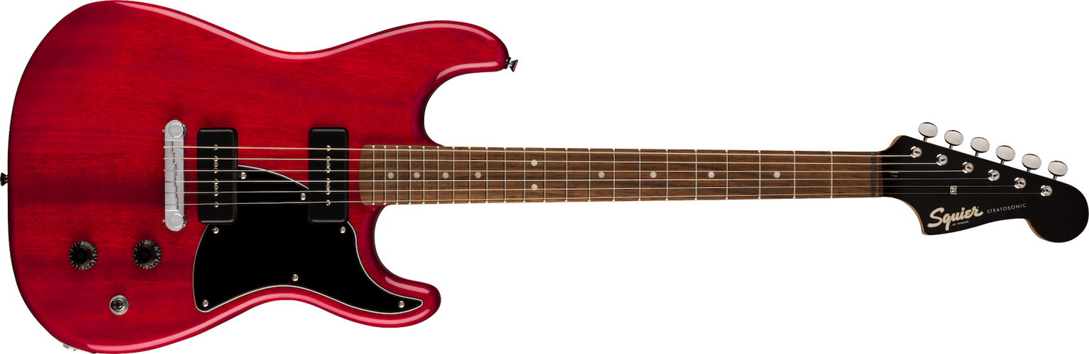 Fender Paranormal Strat-O-Sonic, Laurel Fingerboard, Crimson Red Transparent