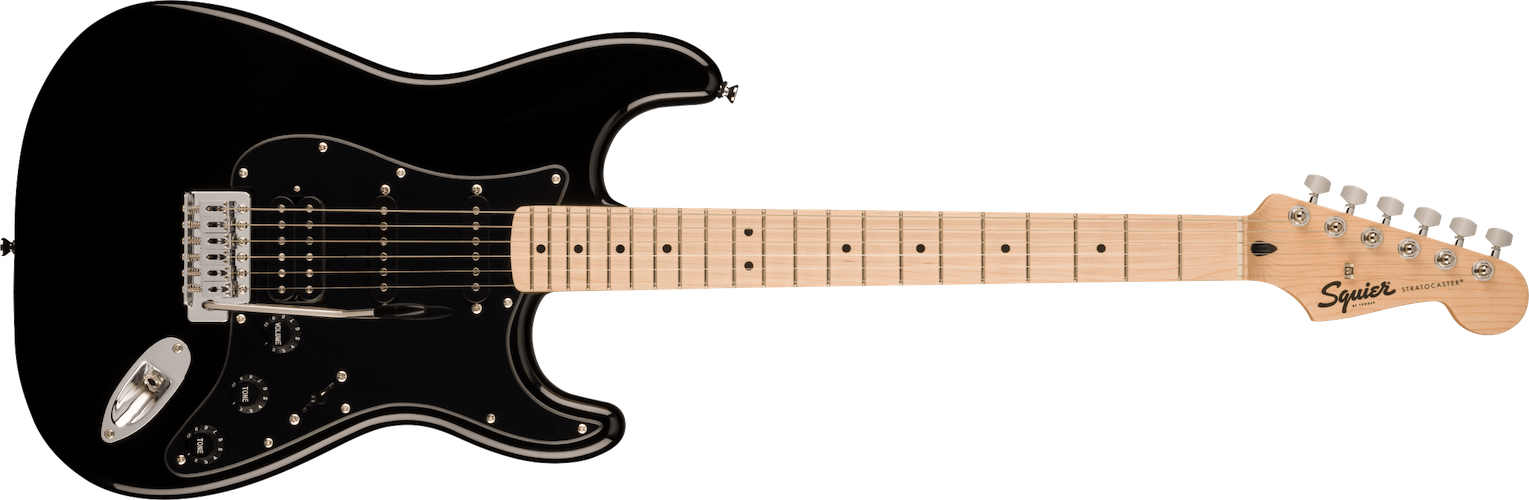 Fender Squier Sonic Stratocaster HSS, Maple FB, Black PG, Black