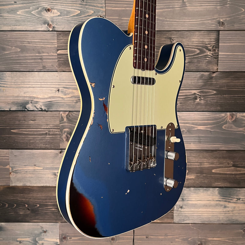 Fender Custom Shop '60 Tele Custom Heavy Relic - Aged Lake Placid Blue/Chocolate 3TS