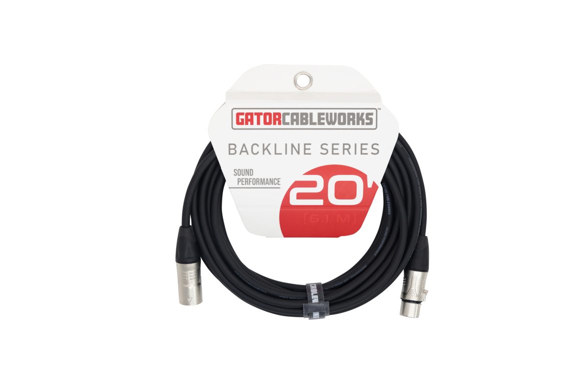 Gator Cableworks Backline Series 20 Foot XLR Microphone Cable