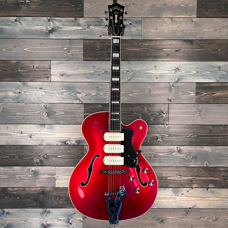 Guild X-350 Stratford Hollowbody Electric - Scarlet Red