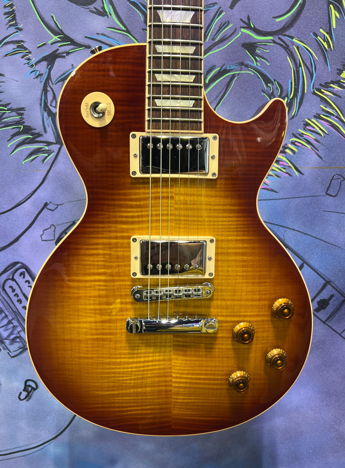 USED 2016 Gibson Les Paul Standard Plus top - Iced Tea Burst