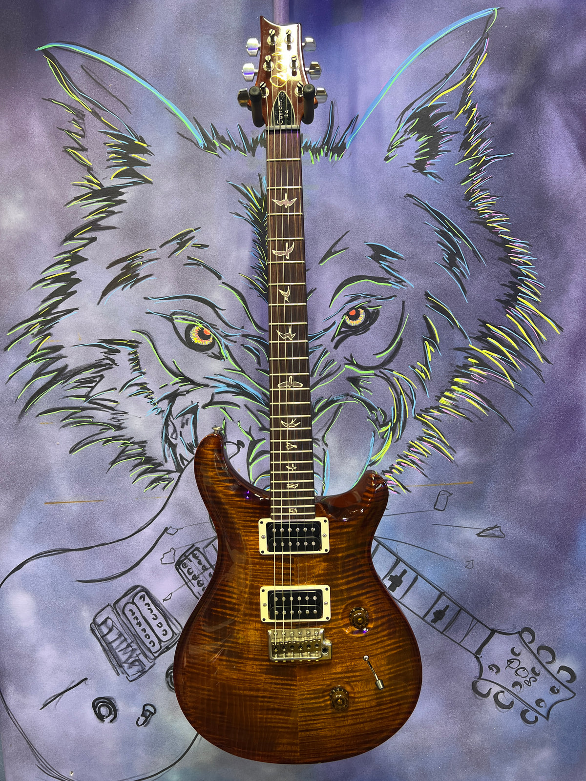 USED 2011 PRS Custom 24 10-Top – Black Gold Burst