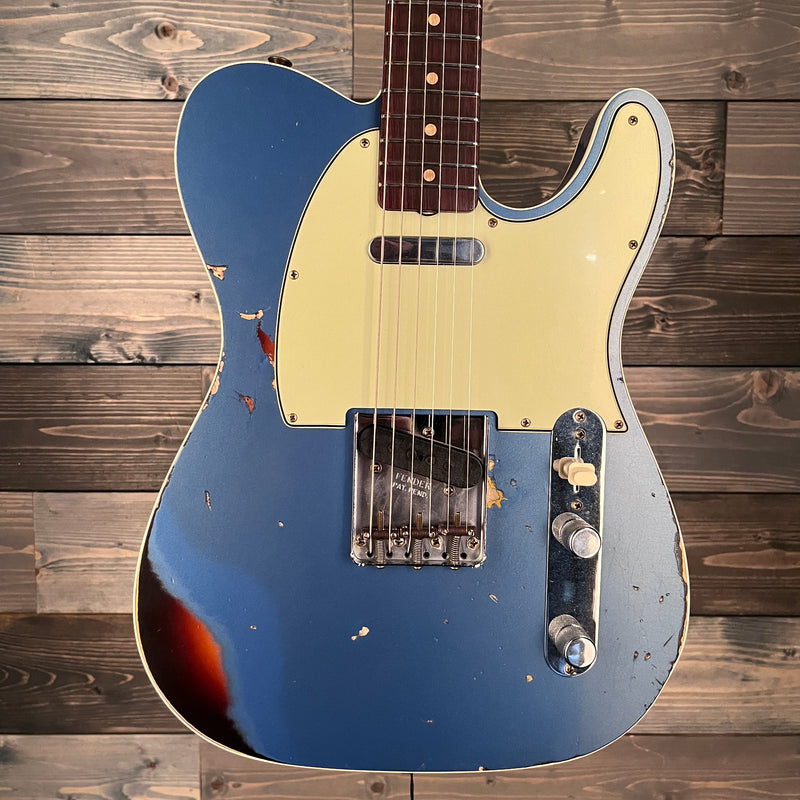 Fender Custom Shop '60 Tele Custom Heavy Relic - Aged Lake Placid Blue/Chocolate 3TS
