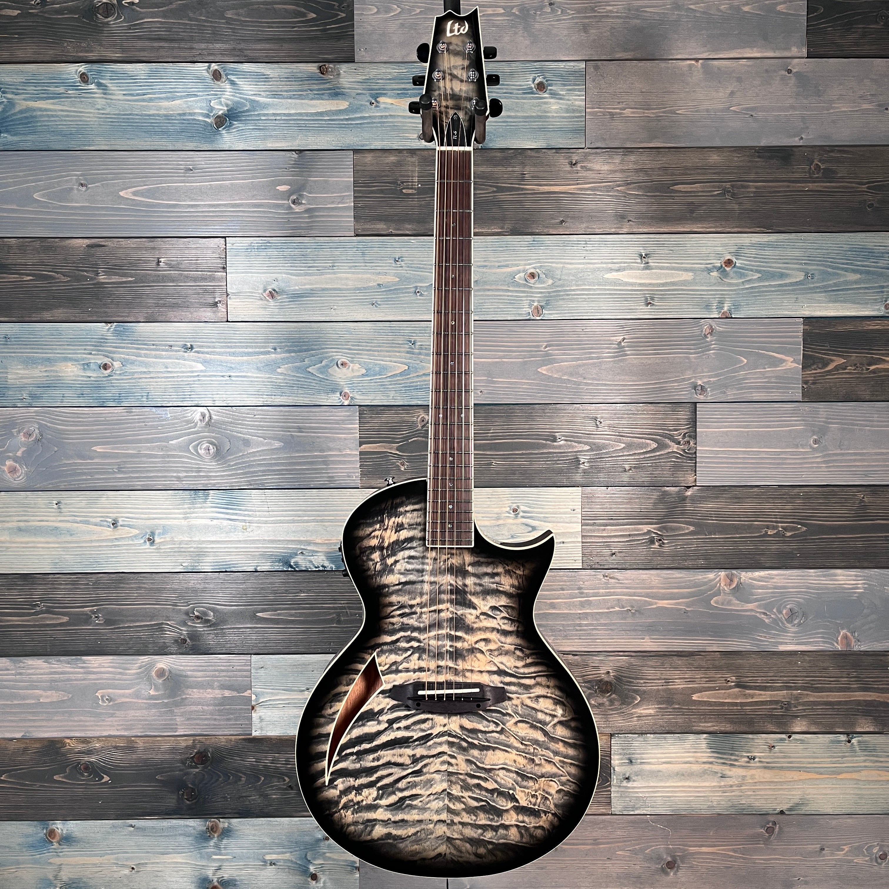 ESP LTD TL-6 Quilted Maple Electric - Charcoal Burst