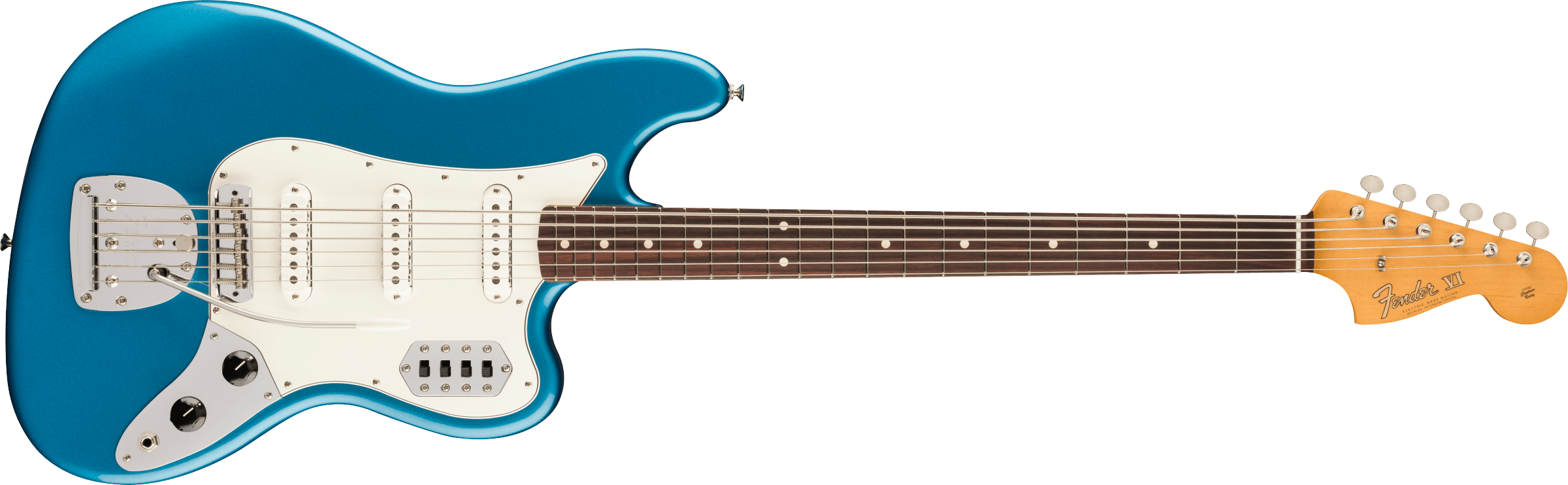 Fender Vintera II '60s Bass VI, Rosewood Fingerboard, Lake Placid Blue