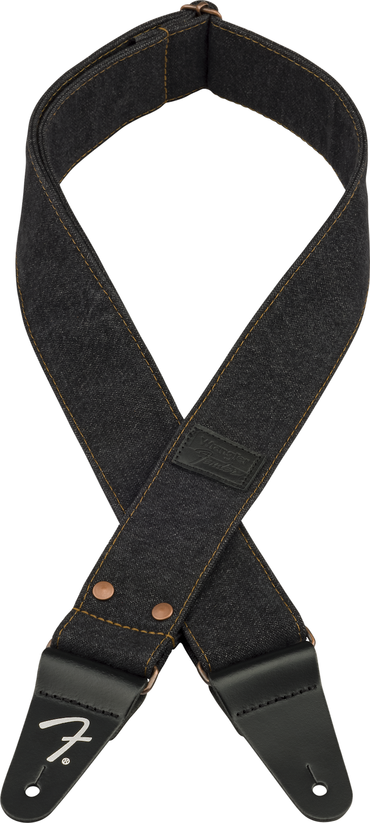 Fender x Wrangler Riveted Denim Strap, Black