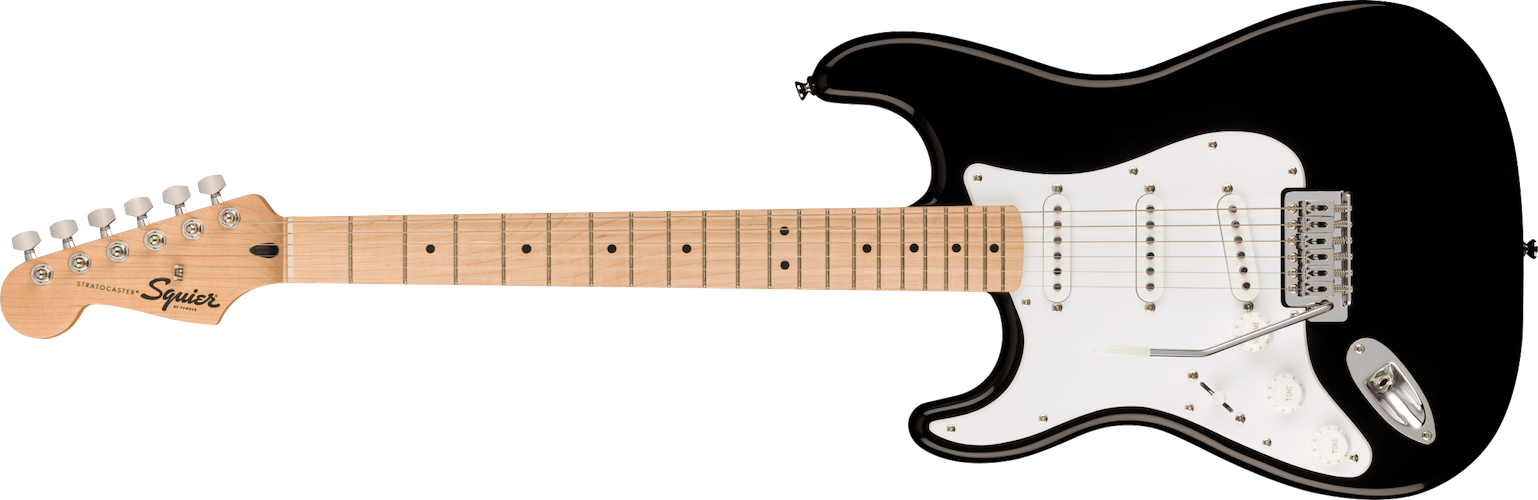 Fender Squier Sonic Stratocaster Left-Handed, White Pickguard, Black