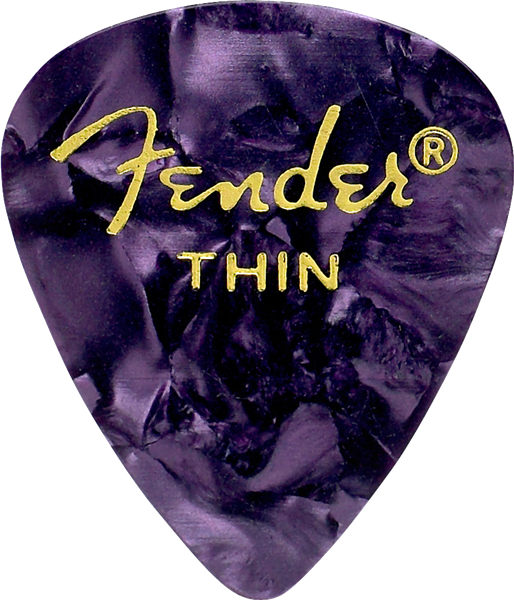 Fender Premium Celluloid 351 pick, Thin - Purple