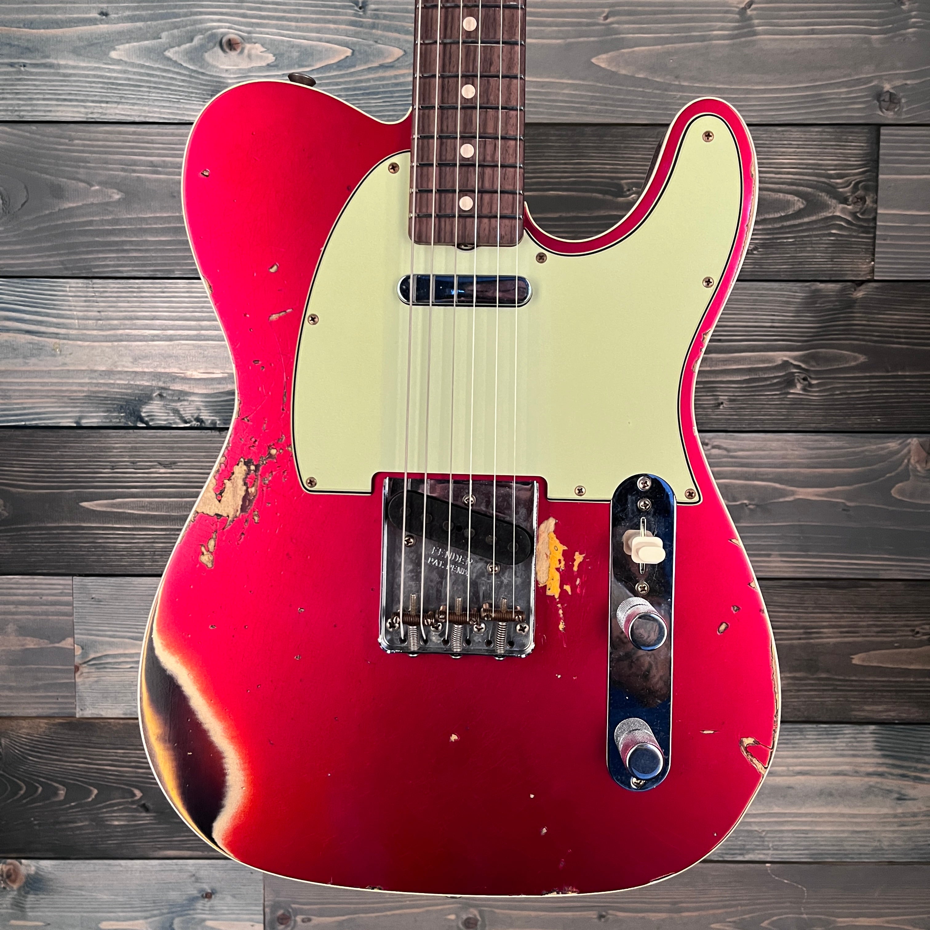 Fender Custom Shop Limited 1960 Telecaster Heavy Relic - Aged Candy Apple Red/3-Tone Sunburst