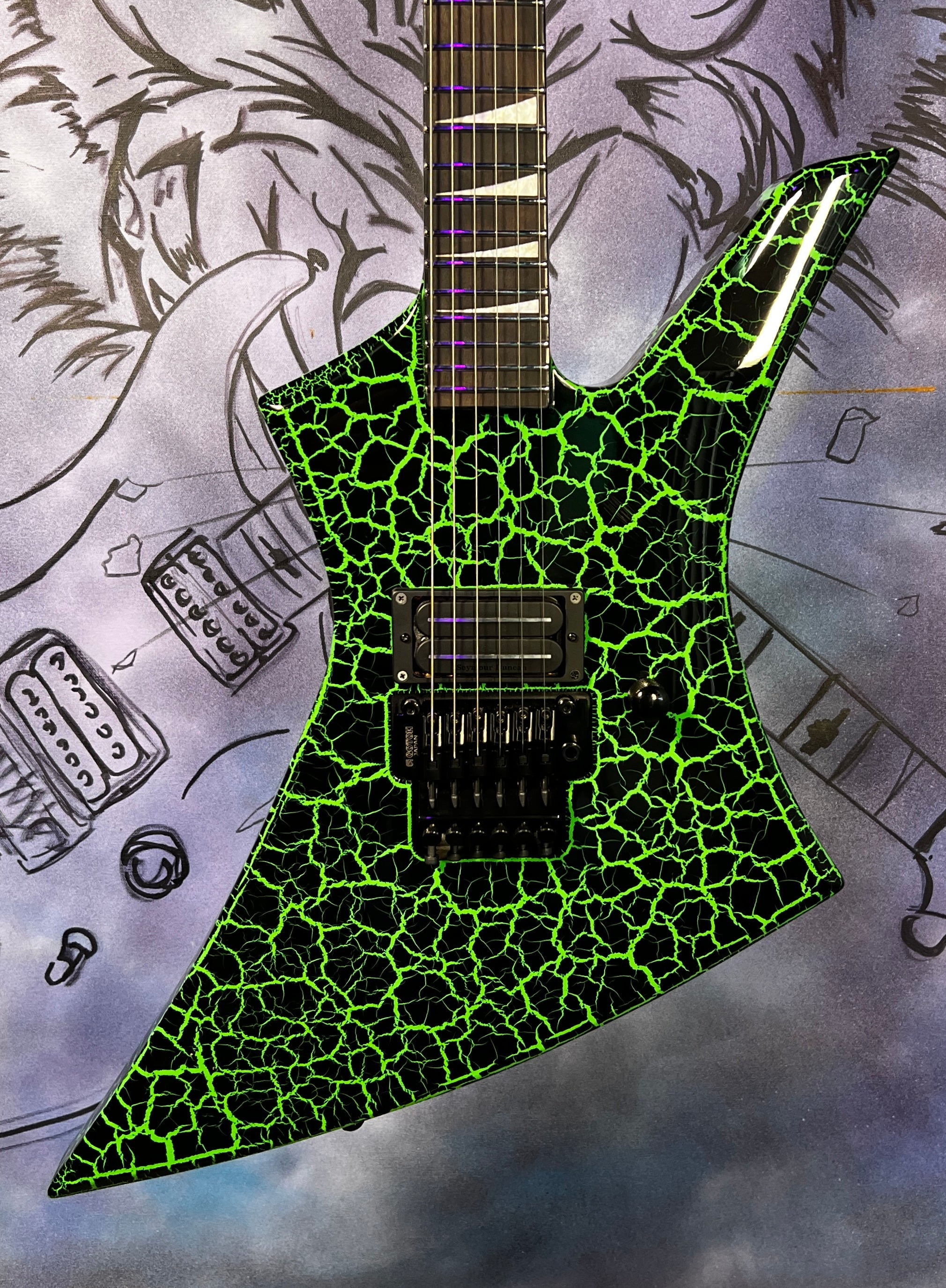 USED Jackson Pro Series Brandon Ellis Kelly - Green Crackle