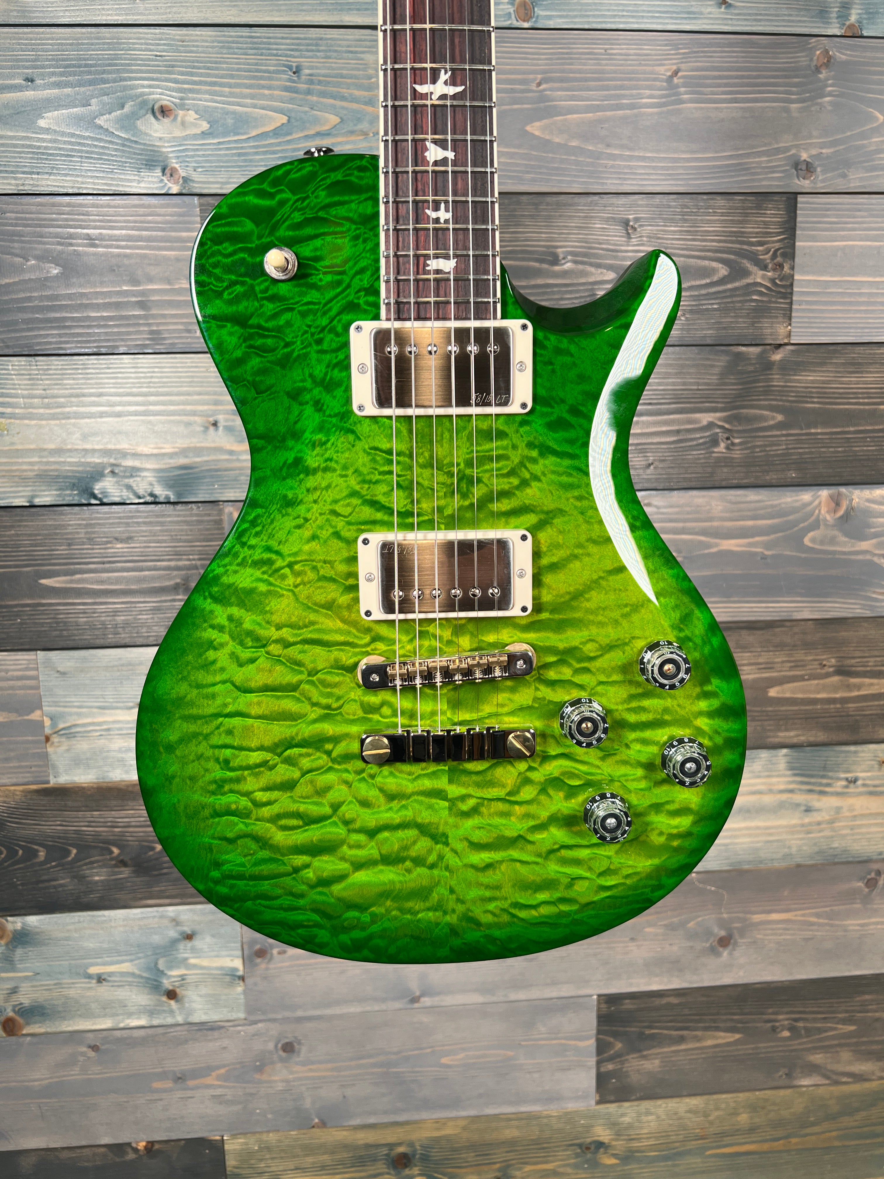 PRS S2 McCarty Singlecut 594 Electric Quilt top - Eriza Verde