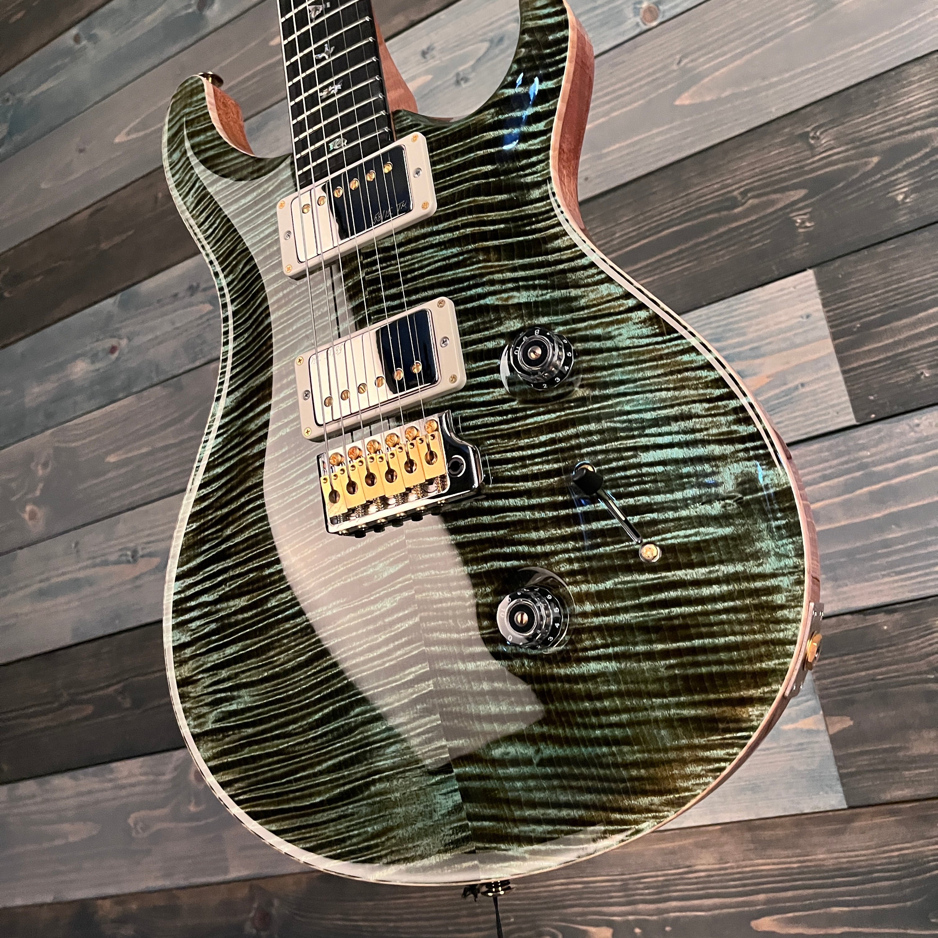 PRS Custom 24 Flame Maple 10-Top  Electric - Blacklight Abalone