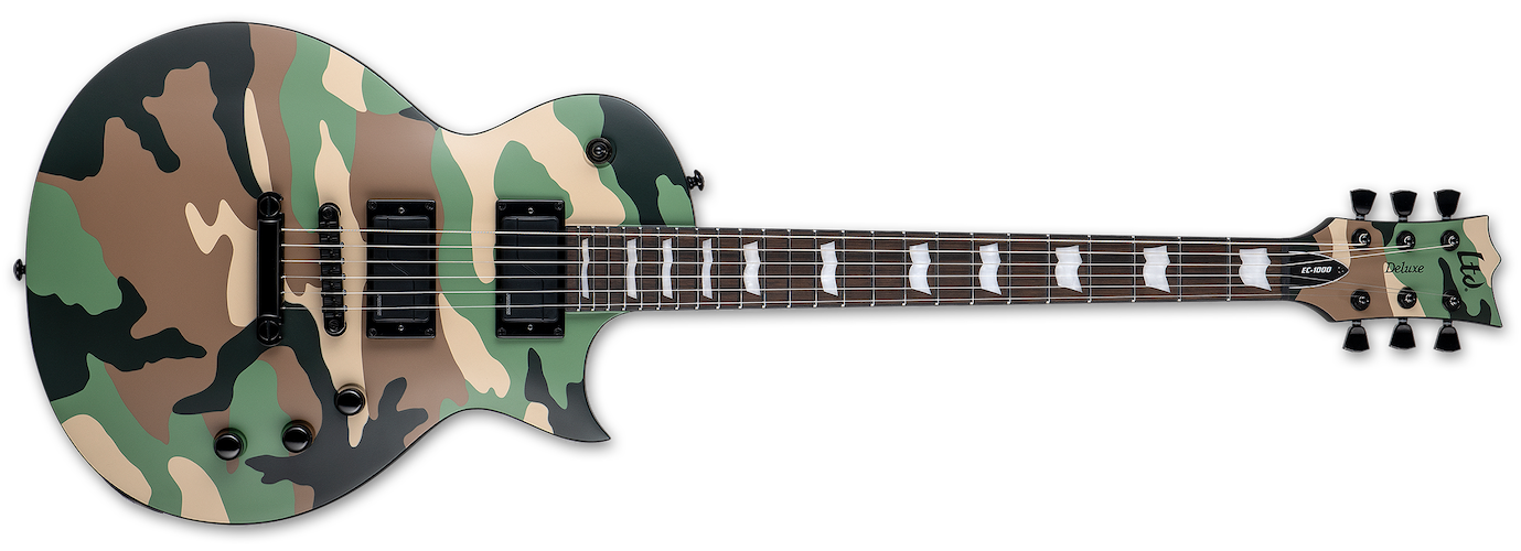 ESP LTD EC-1000 Electric Guitar - Woodland Camo Satin