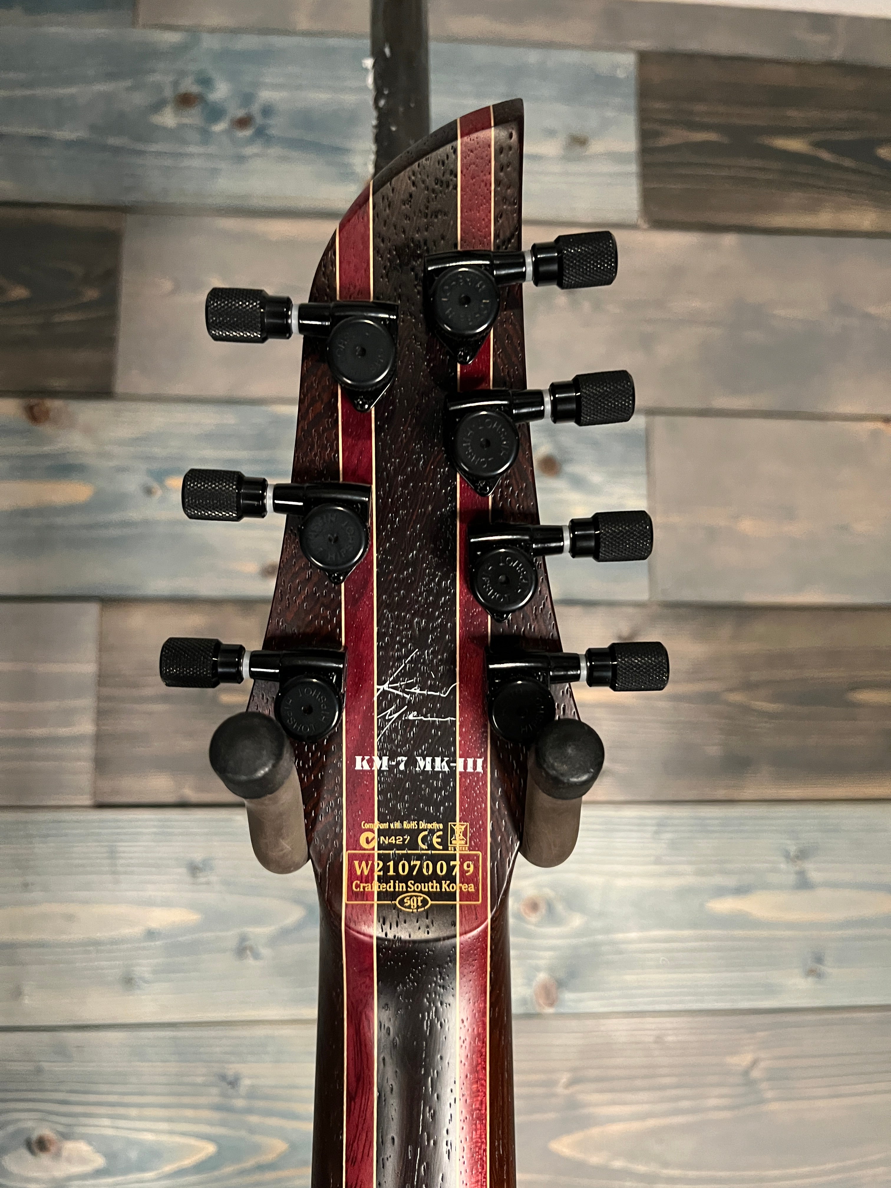 USED Schecter KM-7  MKIII Artist Trans Black Burst