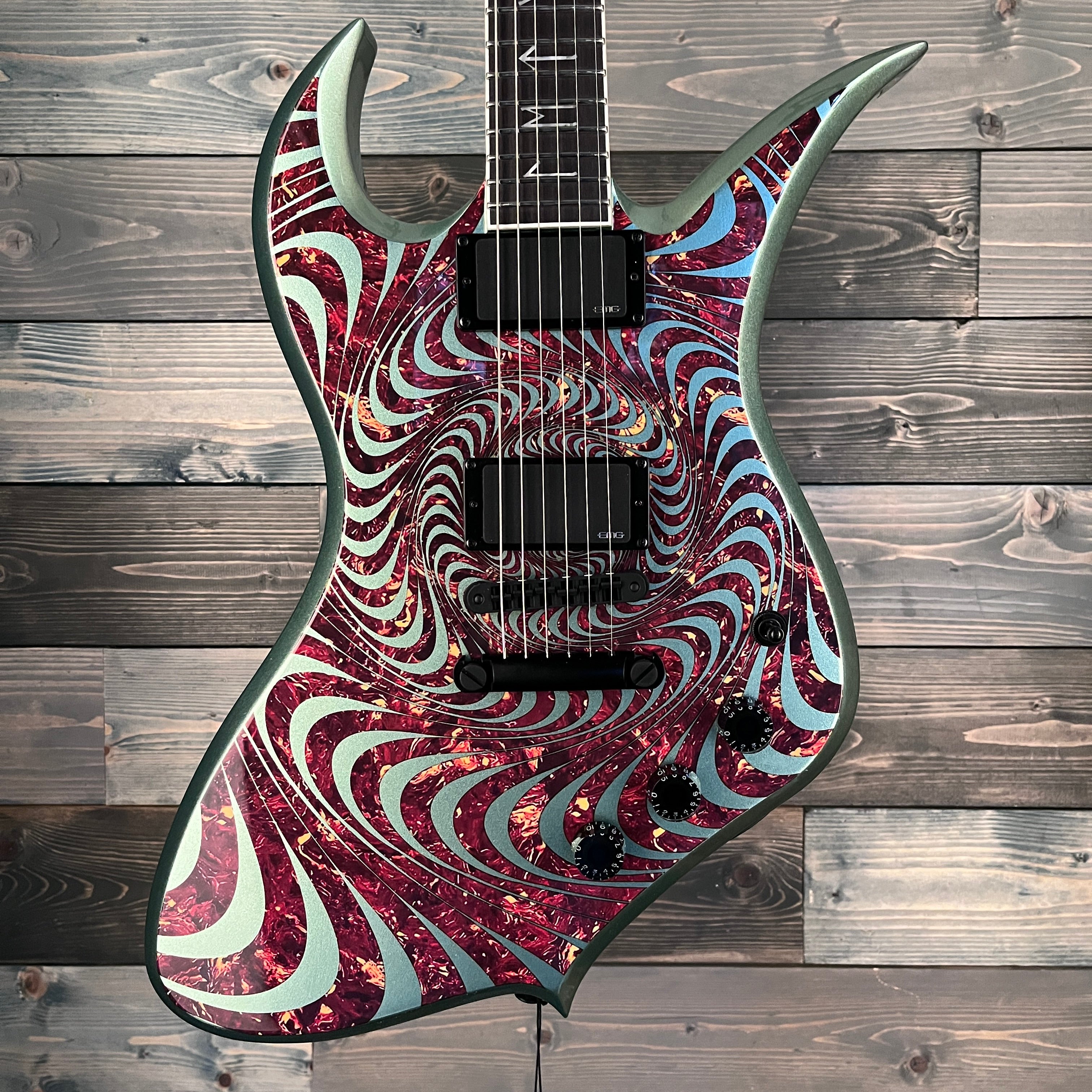 Wylde Audio 4549 Thoraxe Electric Guitar - Tortoise Psychic Bullseye Gangrene