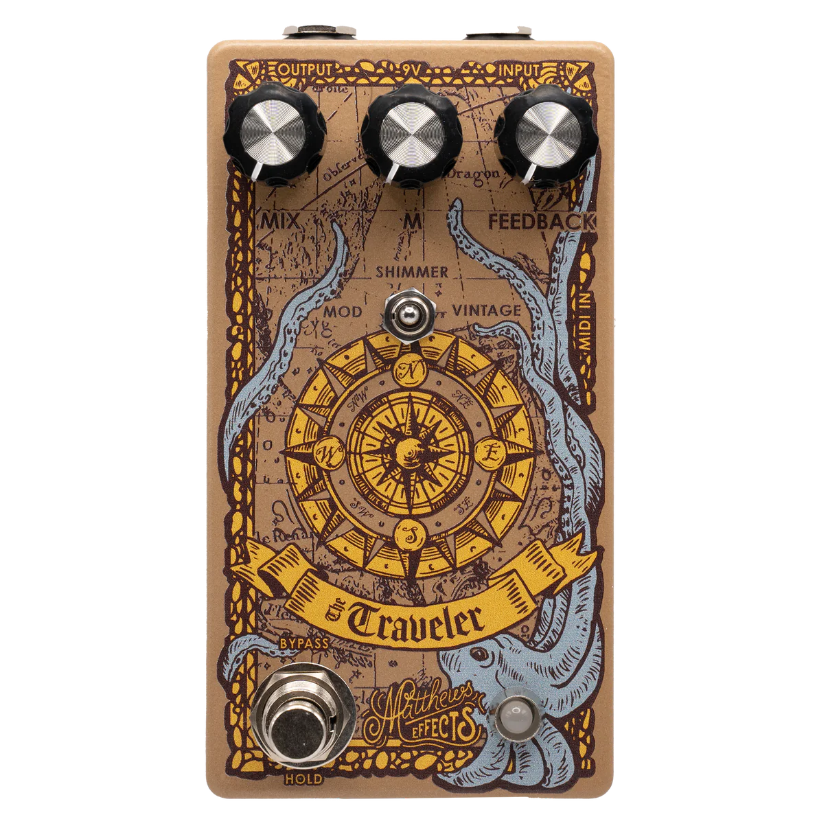 Matthews Effects The Traveler - Exploratory Reverb Pedal  Blue