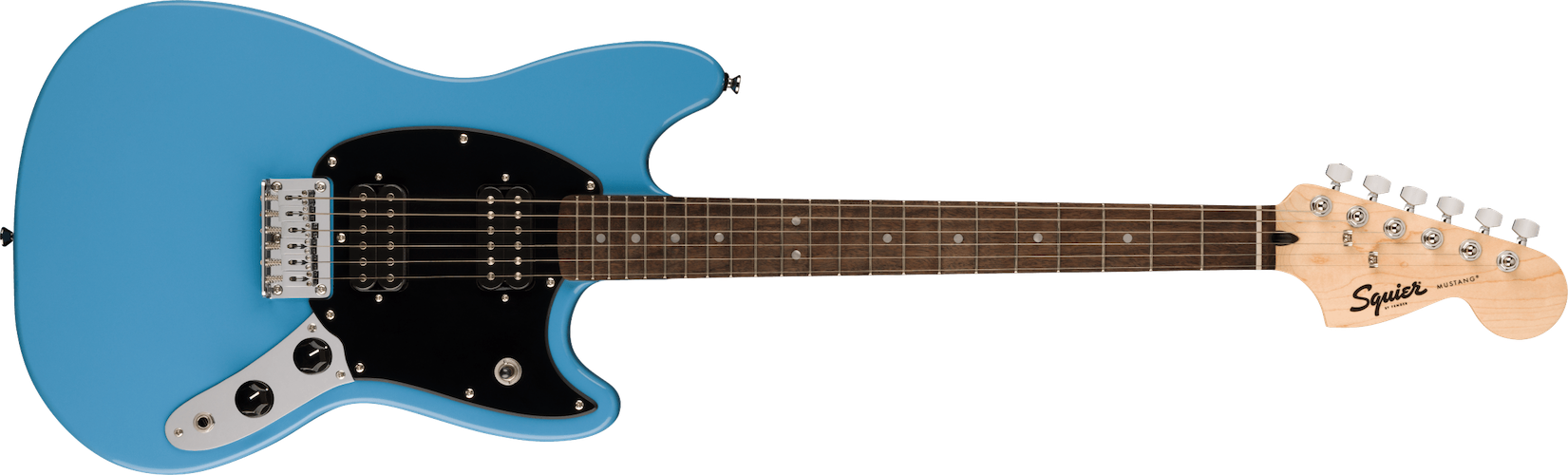 Fender Squier Sonic Mustang HH, Laurel Fingerboard, Black Pickguard, California Blue