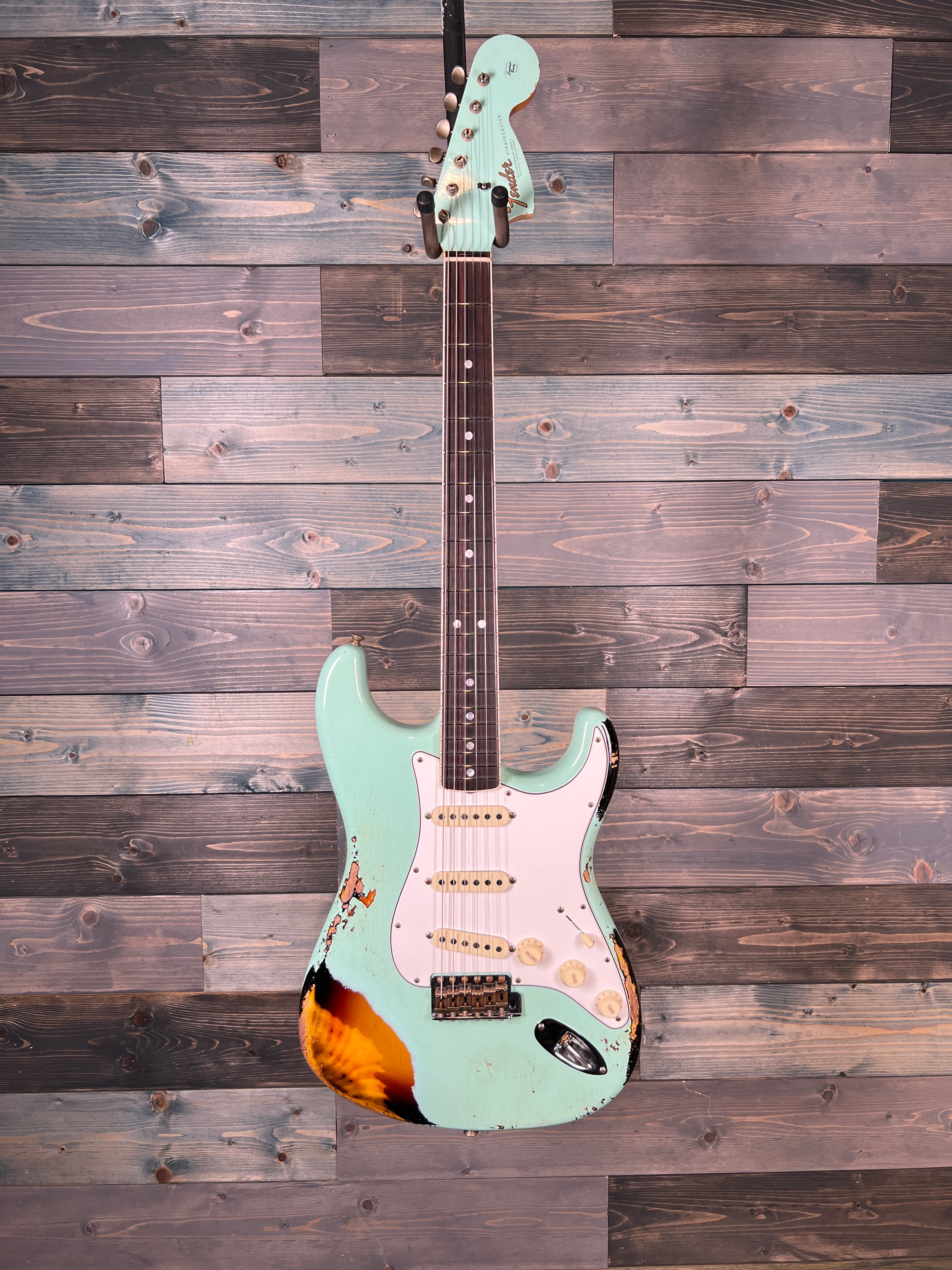 Fender Custom Shop Ltd 67 Strat Heavy Relic - Aged Surf Green over 3TS