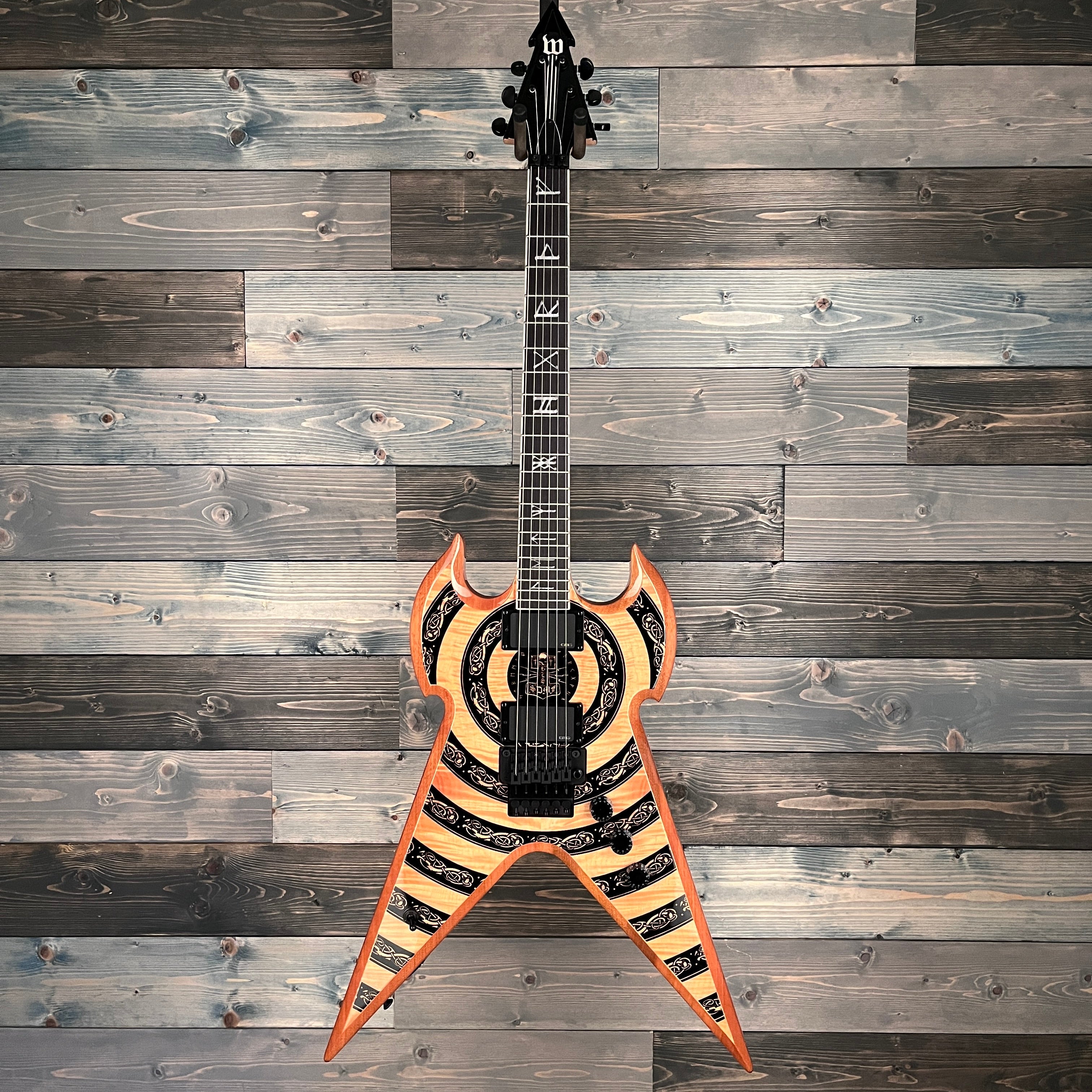 Wylde Audio Warhammer FR Norse Dragon Bullseye Raw Guitar