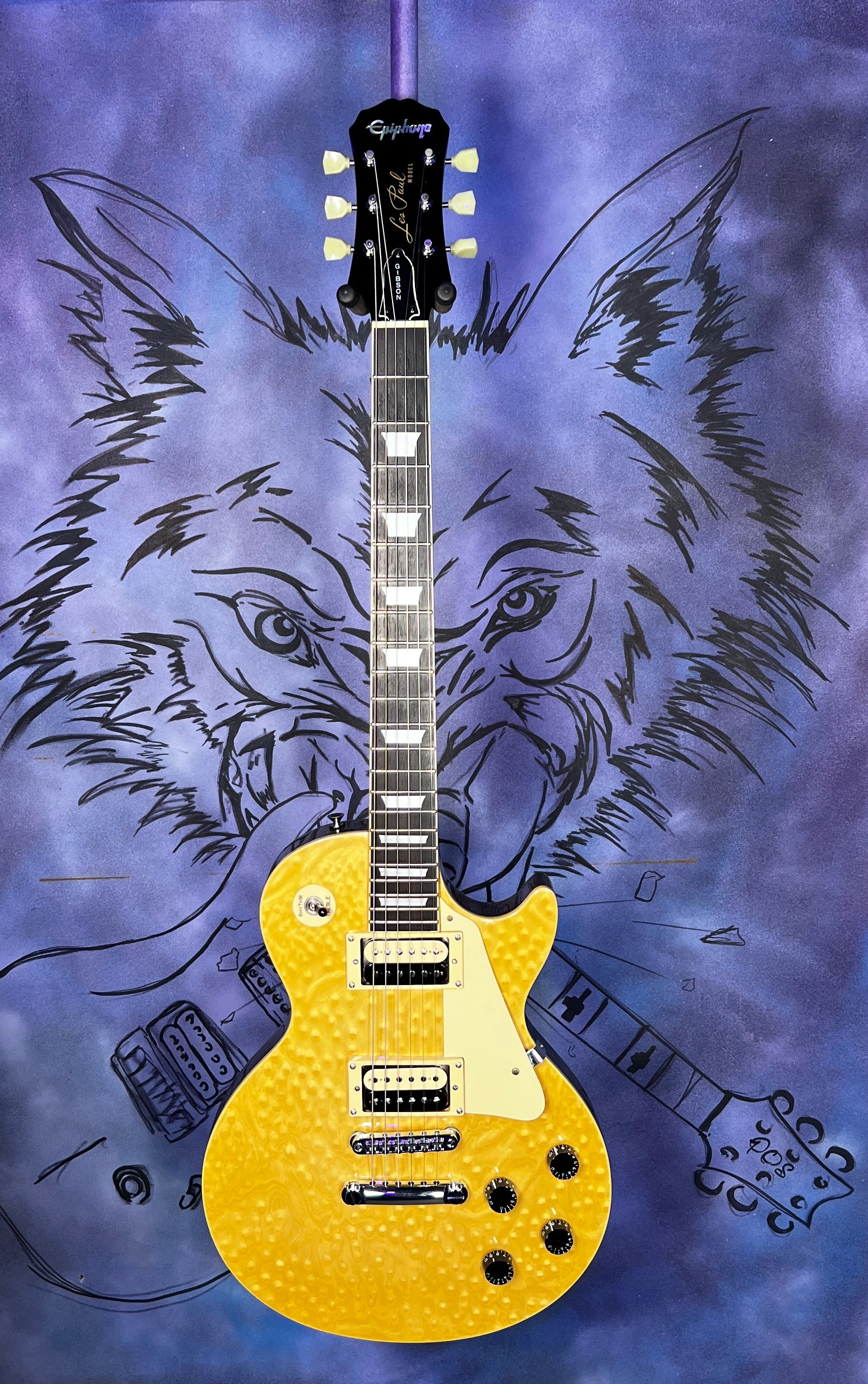 USED Epiphone Les Paul BIRDSEYE - Trans Amber