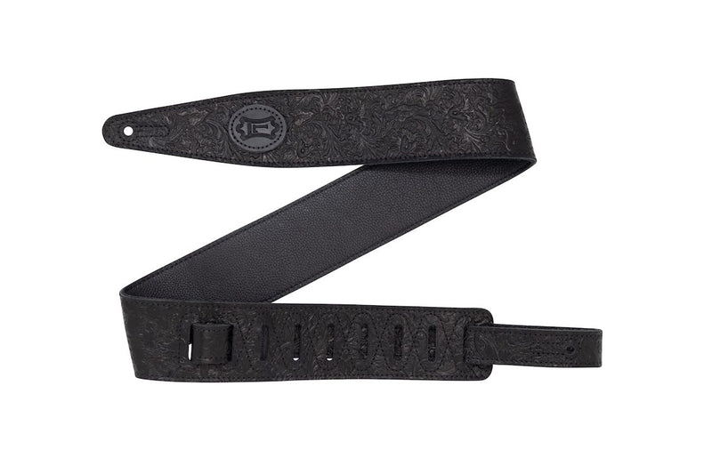 Levy's 2.5″ Black Florentine Leather Strap