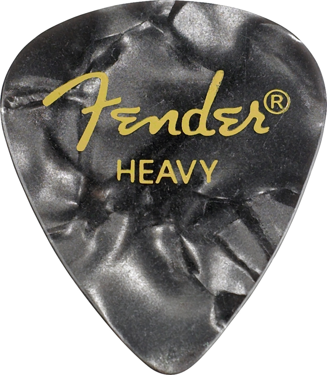 Fender Celluloid Picks 351 Shape  - Black Moto