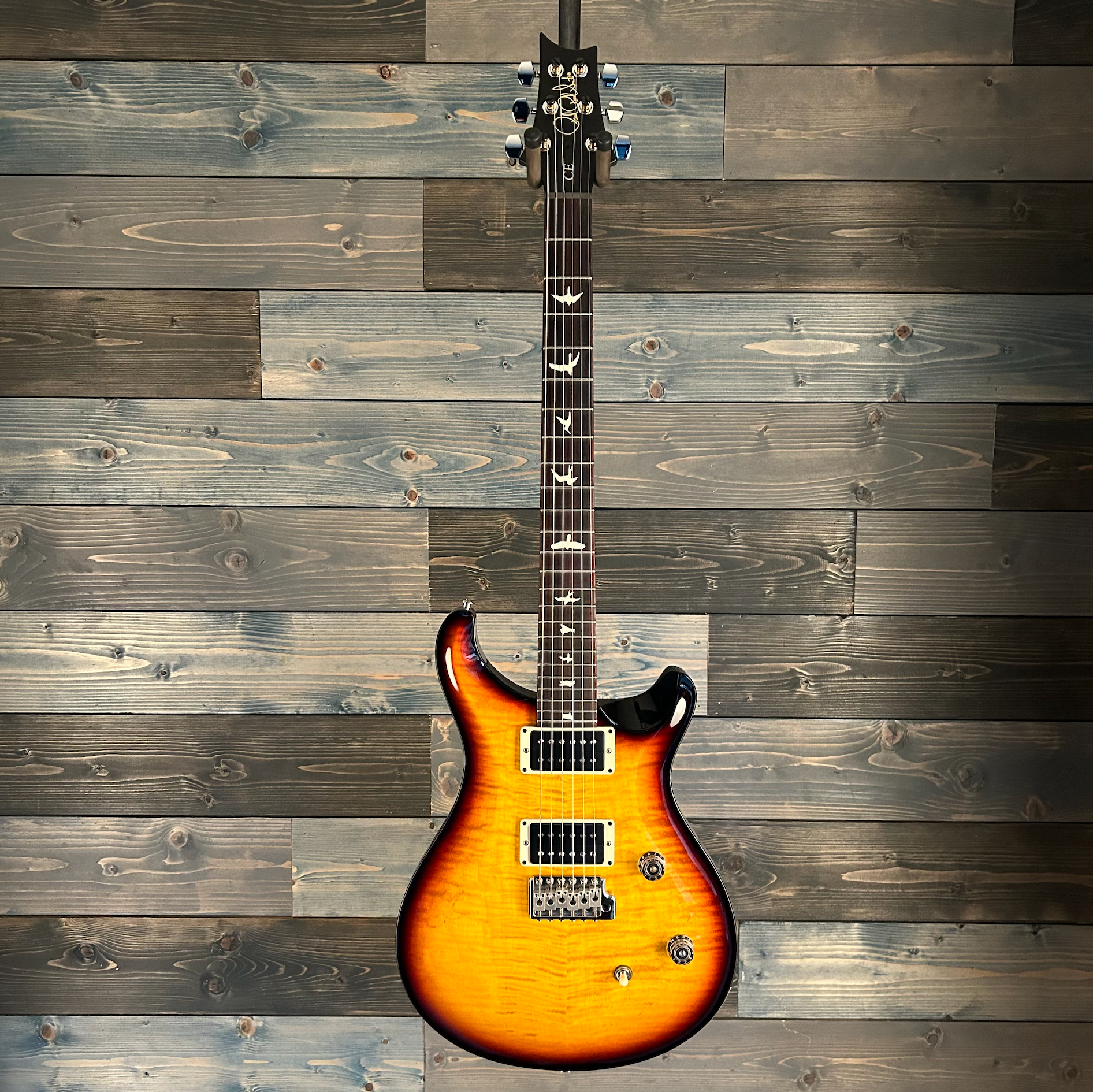 PRS CE24 Custom Electric - Tri-Color Sunburst Wrap w/Black Satin Nitro Neck