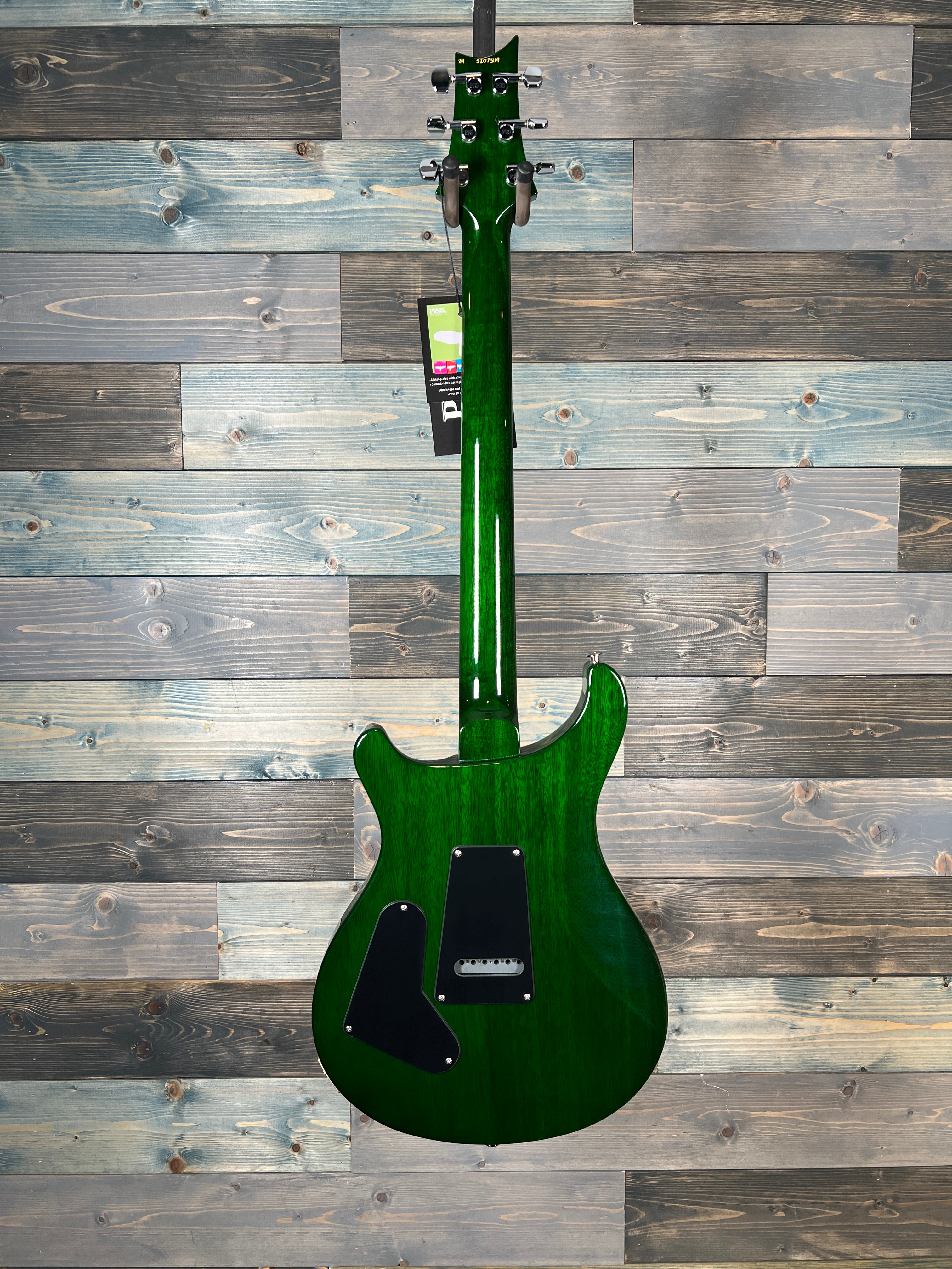 PRS S2 Custom 24 Electric Quilt Flame Top - Faded Grey Black Green Burst