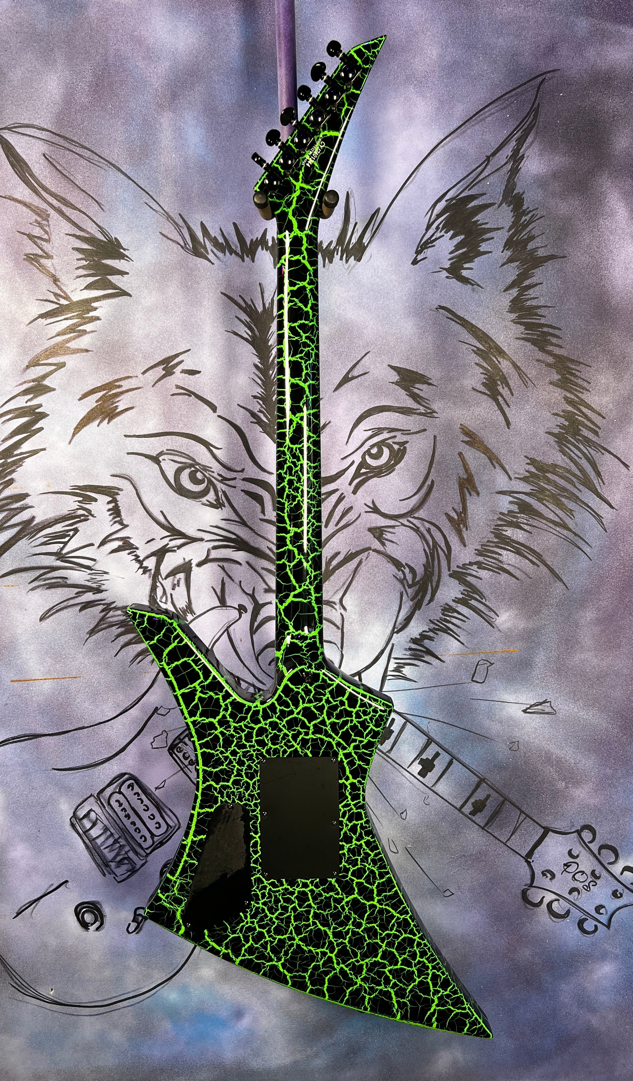 USED Jackson Pro Series Brandon Ellis Kelly - Green Crackle