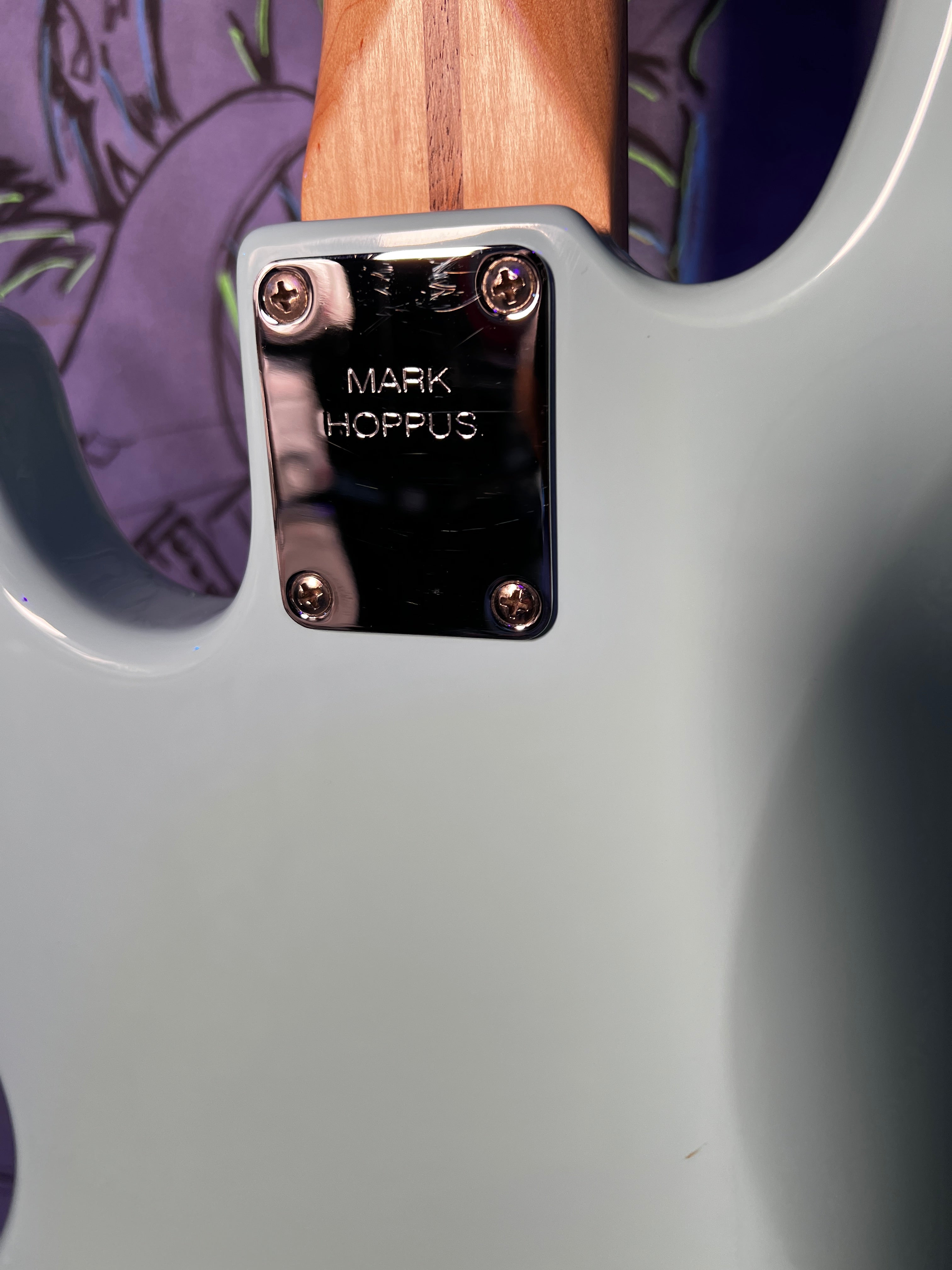 USED 2001 Fender Mark Hoppus Signature Jazz Bass - Daphne Blue