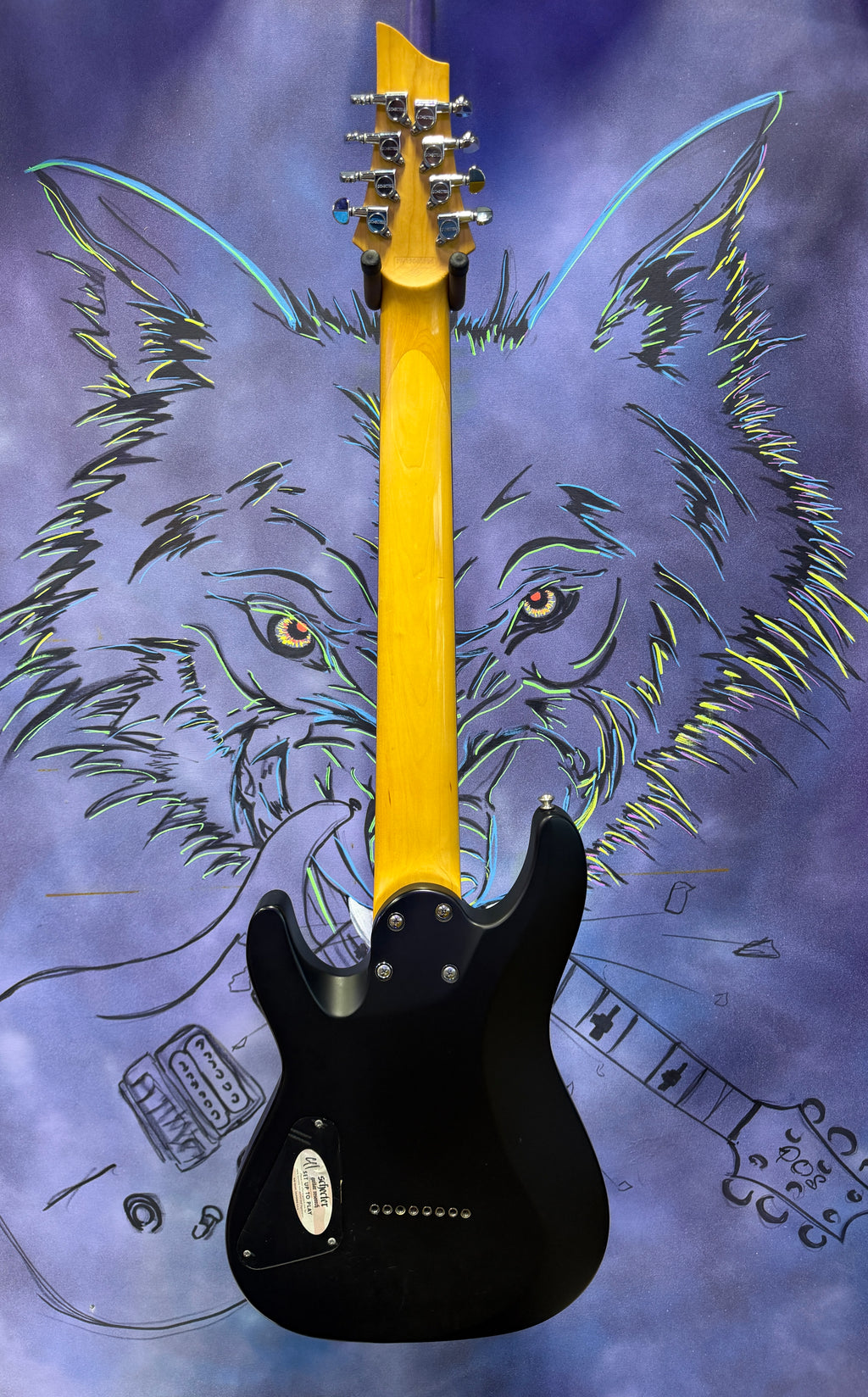 USED Schecter Diamond Series Matte Black 8-String